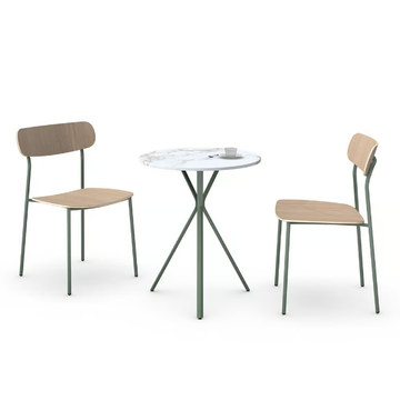 CURVA - Round iron contract table with 3-star base by Vela Arredamenti - view 3